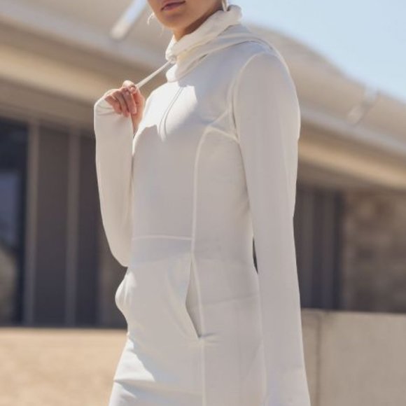 Active Hoodie Longline Pullover with Drawstring - Picture 7 of 8